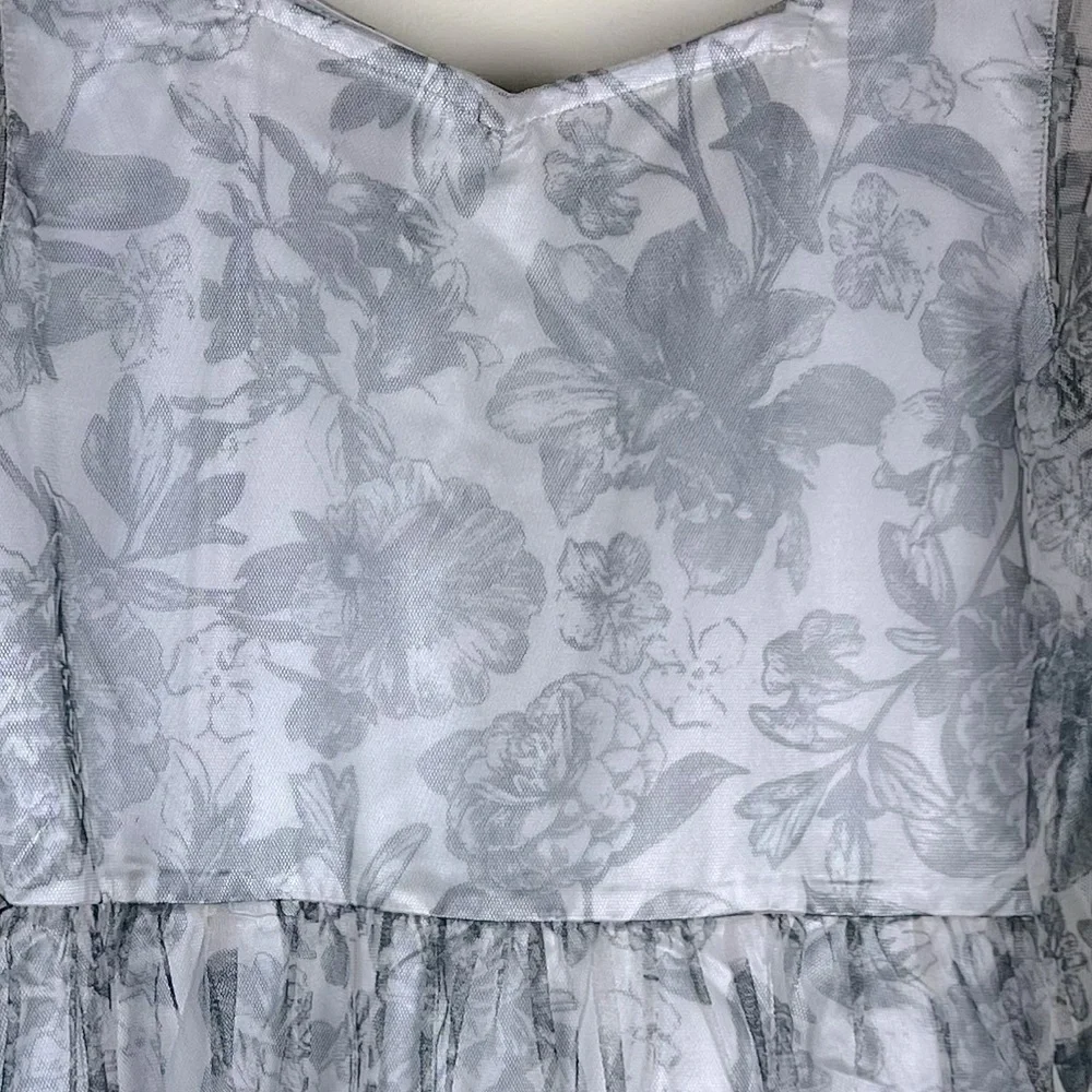 Joyfolie | Prairie Cottagecore Fairy Floral Layla Dress Grey Silver | 8 - Picture 7 of 11